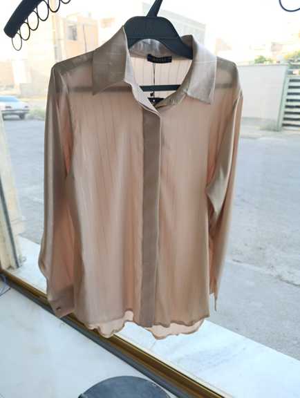 شومیز الیزه قواره بزرگ نوار نقره ای