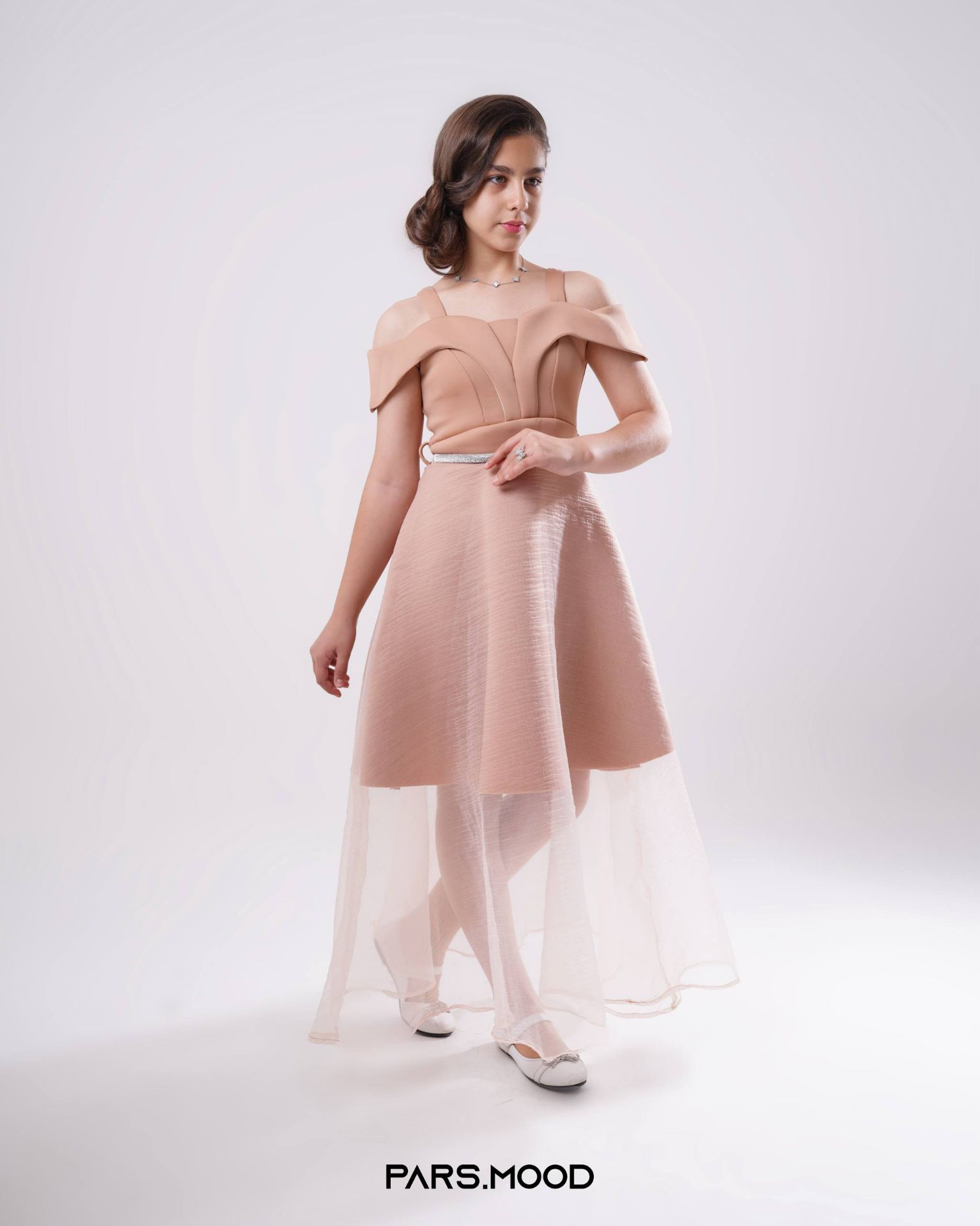 لباس مجلسی دخترانه تور بلند